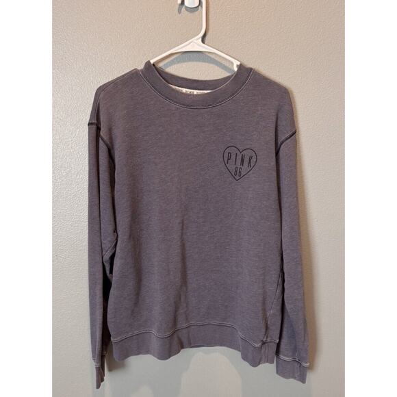 Victoria's Secret PINK Crewneck Sweatshirt Vintage Wash Blue Women's Size XS - Picture 1 of 3